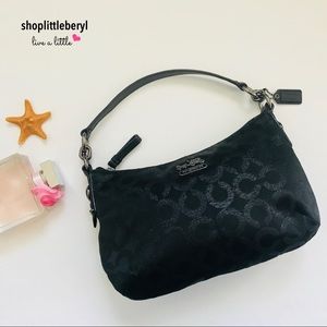 COACH Madison Mia Op Art Lurex Top Handle Pouch